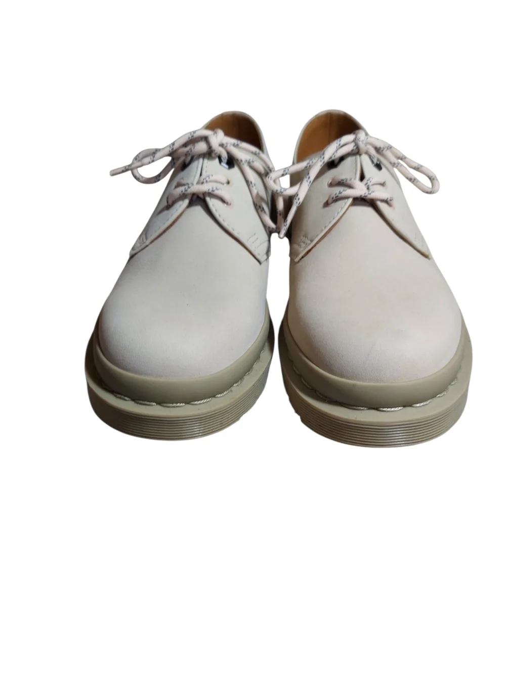 Dr Martens 1461 Mono Sand Beige Milled Nubuck Leather Oxfords Womens 8 Academia